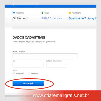 Criar E-mail Grátis Globo Mail