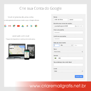 Criar Email Grátis GMAIL- Passo a Passo